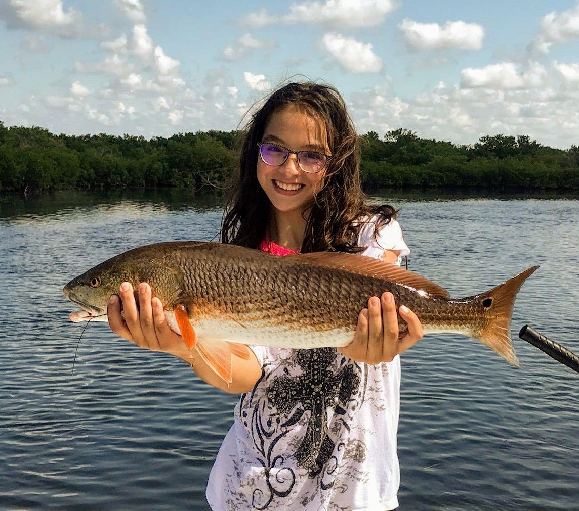 a picture of a redfish caught in Crystal river